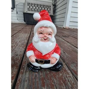Vintage Lefton Japan Porcelain Handpainted Santa Claus Napkin Holder 6"